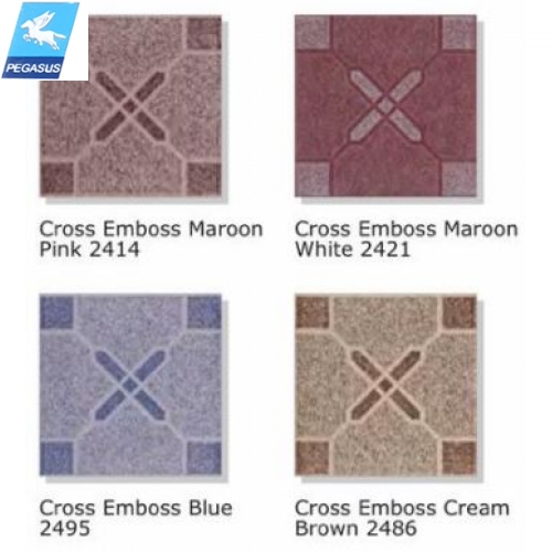 UNICORN/ PEGASUS Unicorn Cross Emboss Maroon Pink 2414 20x20 - 2